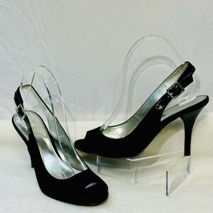 Womens Calvin Klein Pumps
Heels Black Suede Leather Size 8M